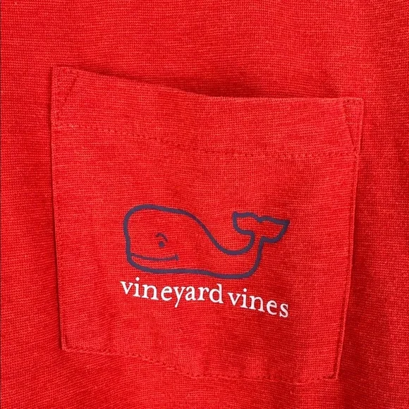 Vineyard Vines Red Edgartown long Sleeve drawstring Hoodie T-Shirt Size XS - Picture 2 of 6